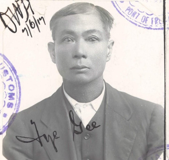 Tye Gee aged 54 in 1917 from his CEDT paperwork (source: NAA: K1145, 1917/89)