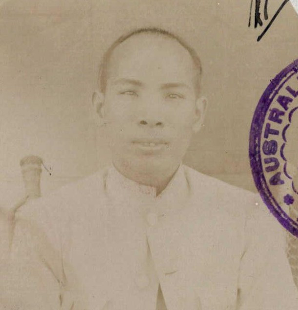 Wing Hing Wah aged 34 in 1910 from his CEDT paperwork (source: NAA: K1145, 1910/78)