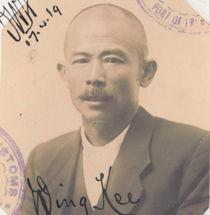 Photograph of Wing Kee (1) aged 56 in 1919 from his CEDT paperwork (source: NAA: K1145, 1919/47)