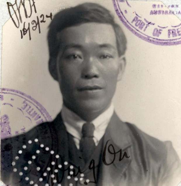 Wing On aged 42 in 1924 from his CEDT paperwork (source: NAA: K1145, 1924/27)