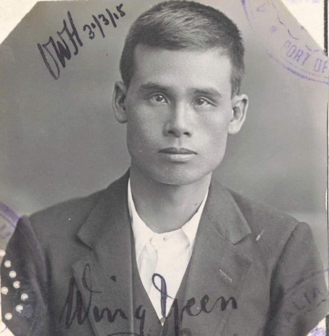 Wing Yeen aged 36 in 1915 from his CEDT paperwork (source: NAA: K1145, 1915/52)