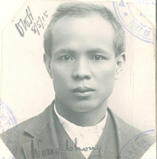 Wong Chong (4) aged 45 in 1915 from his CEDT paperwork (source: NAA: K1145, 1915/82)