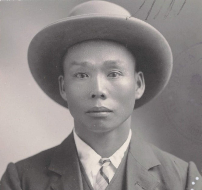 Wong Joy aged 32 in 1908 from his CEDT paperwork (source: NAA: K1145, 1908/125)