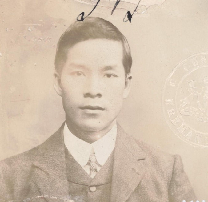 Wong Thomas aged 28 in 1908 from his CEDT paperwork (source: NAA: K1145, 1908/48)