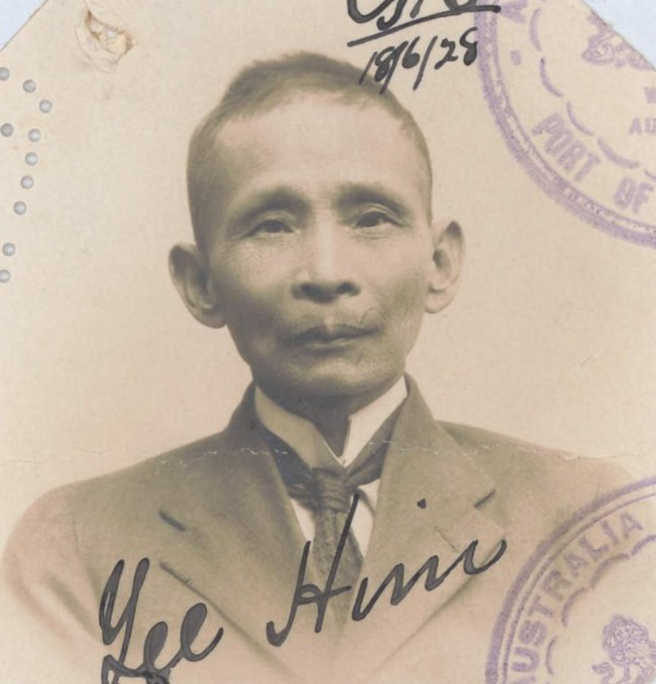 Yee Him aged 60 in 1928 from his CEDT paperwork (source: NAA: K1145, 1928/65)