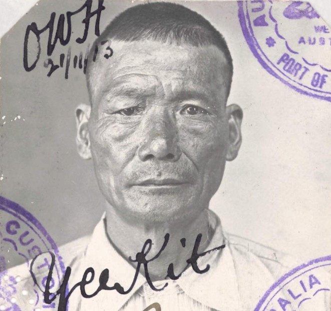 Yee Kit aged 54 in 1913 from his CEDT paperwork (source: NAA: K1145, 1913/189)