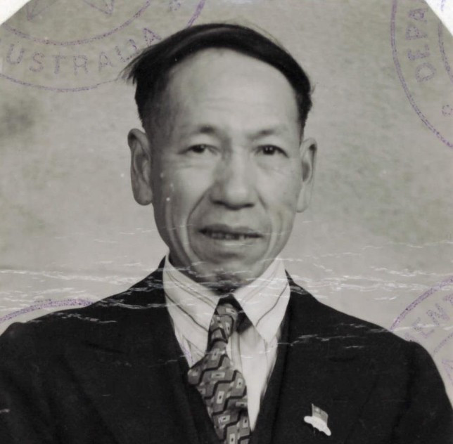 Yen Gong aged 62 in 1947 from his CEDT paperwork (source: NAA: K1145, 1947/13)