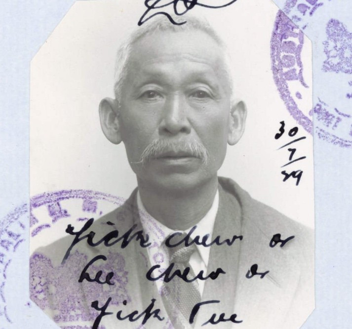 Yick Chew aged 64 in 1929 from his CEDT paperwork (source: NAA: K1145, 1929/68)