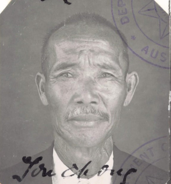 You Chong aged 62 in 1940 from his CEDT paperwork (source: NAA: K1145, 1940/1)