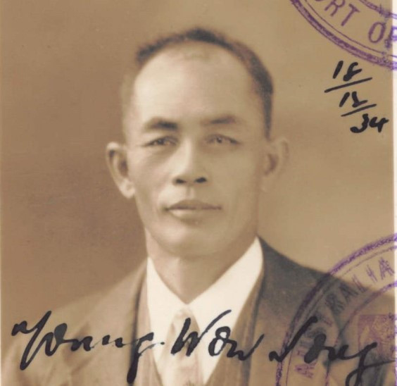 Young Won Song aged 56 in 1934 from his CEDT paperwork (source: NAA: K1145, 1934/37)