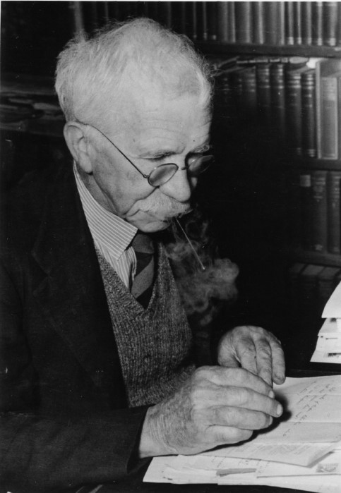 2260P - Professor Walter Murdoch sitting at his desk taken in South Perth in 1950