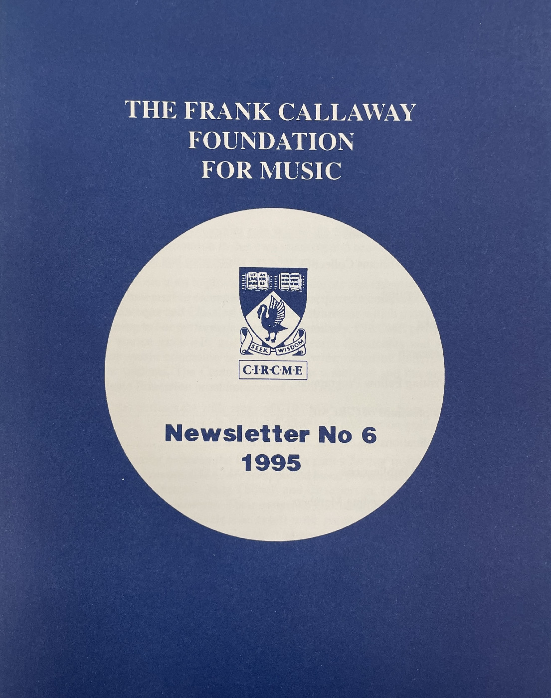 Newsletter. No. 6 (1995)