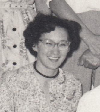 Fong Joyce Mavis aged about 33 in 1955. From a Christmas Day family photograph generously shared by the Fong family.