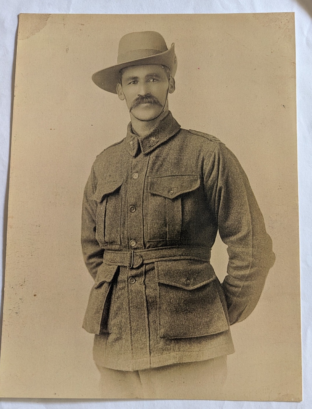 Alfred pictured around the time of his enlistment in WWI (source: Courtesy of Mr Norman Shanhun).