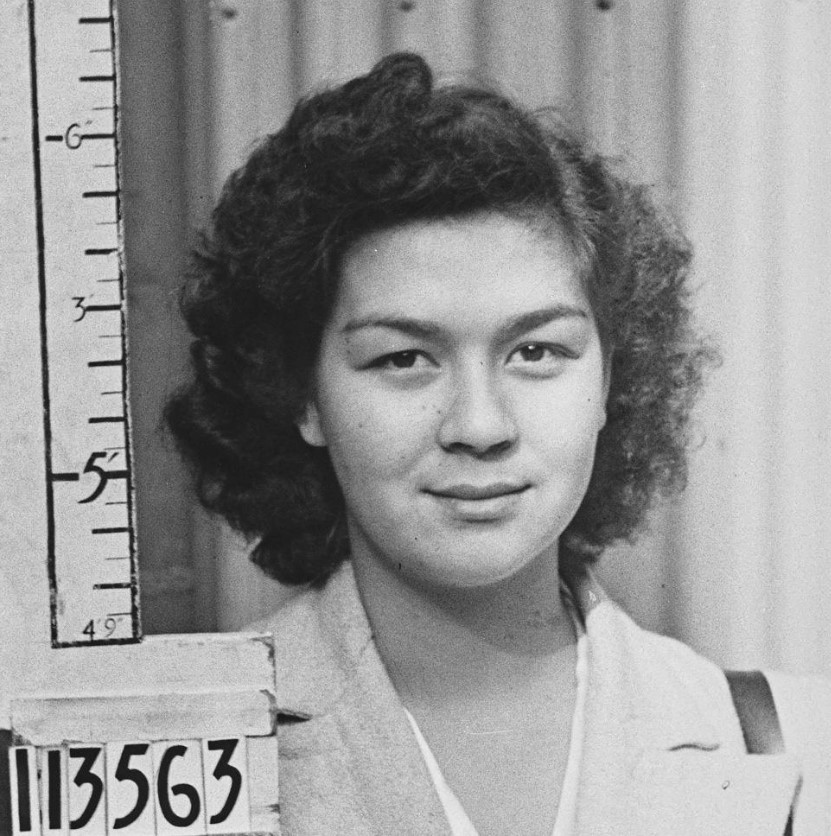 Uranie Merle Sue aged 17 in 1945 from her WW2 Service File (source: NAA: A9301, 113563)