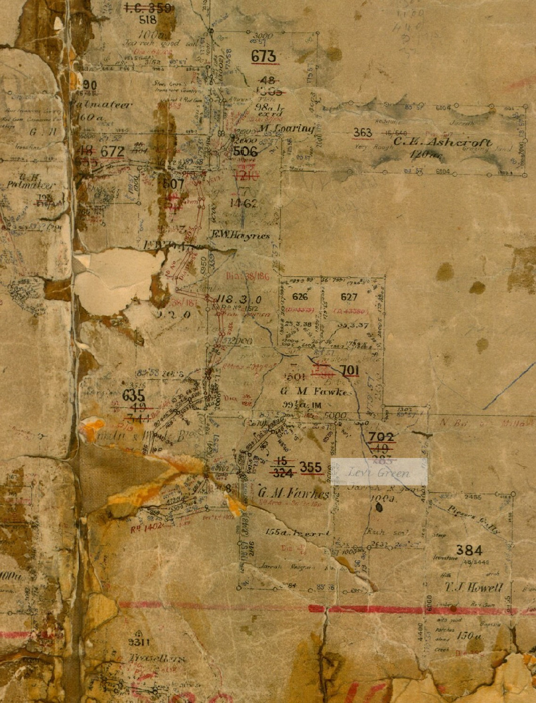 May showing the location of the Green property, "Green's Siding", in the Walliston/Carmel area (source: SRO AU WA S2168- cons5698) 