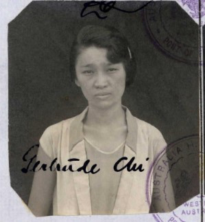 CHI Gertrude taken from her CEDT file. National Archives Australia: K1145, 1930/42