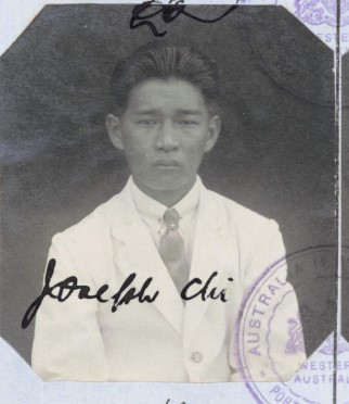 CHI Joseph, 1930, taken from his CEDT file. Courtesy National Archives of Australia: K1145, 1930/41